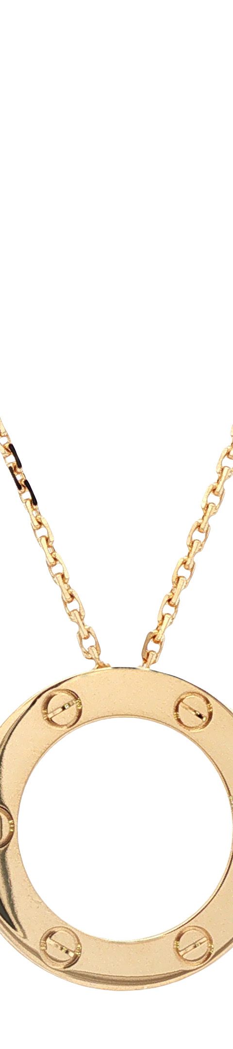 Vintage Cartier LOVE 18K Gold Pendant Necklace